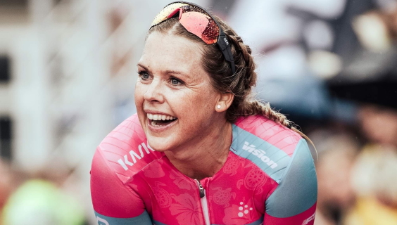 Michelle Vesterby efter Ironman konkurrence